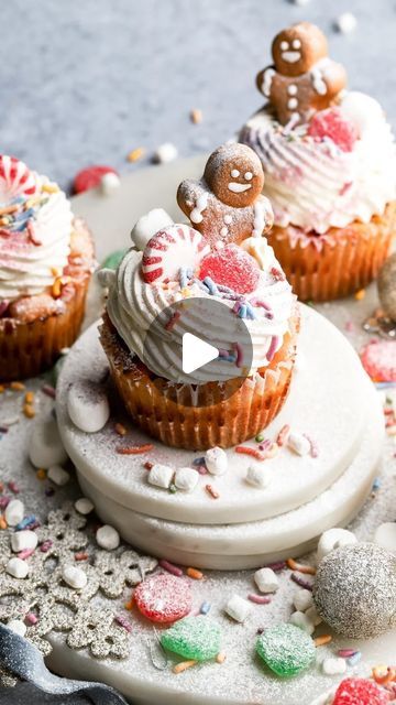 Bernice Baran on Instagram: "Ending cupcake week with none other than these sugar plum fairy cupcakes 🥹 She has a similar base to my cranberry cupcake (because I was obsessed) with cinnamon, nutmeg and lemon. Then a plum topping baked on the cupcake and frosted either white chocolate buttercream. I included soooo many cute topping choices in my blog post and now I’m tempted to remake them just I can decorate them even cuter lol. . Recipe is on my site loves! https://baranbakery.com/sugar-plum-fairy-cupcakes/ . . #recipe #baking #food #dessert #cupcakes #christmascupcakes #sugarplumfairy #sugarplumfairycupcakes #cupcakedecorating" Fairy Cupcakes, Plum Top, White Chocolate Buttercream, Recipe Baking, Sugar Plum Fairy, Cupcakes Recipe, Chocolate Buttercream, Christmas Cupcakes, Dessert Cupcakes