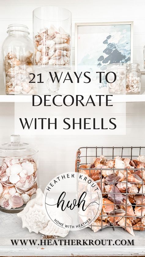 Seashell Display, Seashell Art Diy, Beach Crafts Diy, Sea Shells Diy, Beach Themed Crafts, Diy Beach Decor, Art Coquillage, Seashell Projects, Shells Diy