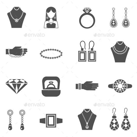 Jewelry Logo Ideas, Jewelry Icon, Adobe Photoshop Photography, Web Design Icon, Icon Jewelry, Communication Icon, Shield Icon, White Icons, Flat Icons Set