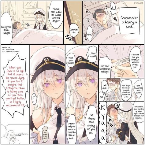 Azur Lane Enterprise, Enterprise Azur Lane, Anime Friendship, Anime Military, Short Comics, Girls Frontline, Azur Lane, Anime Memes Funny, Comic Illustration