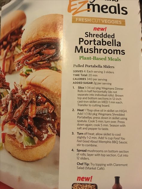 Pulled Pork Mushrooms, Vegan Portabella Mushroom Recipes, Portabella Mushroom Sandwich Recipes, Mushroom Pulled Pork Vegan, Paleo Portabella Mushroom Recipes, Pork Mushroom, Vegan Pulled Pork, Mushroom Plant, Stuffed Portabella Mushrooms