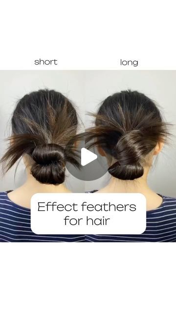 Liliya Poznyakova Hair Education Moscow on Instagram: "Hairstyle feathers 
for hair #hairtutorial" Feather Hairstyle, Feathers For Hair, Bun Hairstyle Tutorial, Hair Education, Low Buns, Hair Bun Tutorial, Bun Hairstyle, Braided Bun, Hair Bun