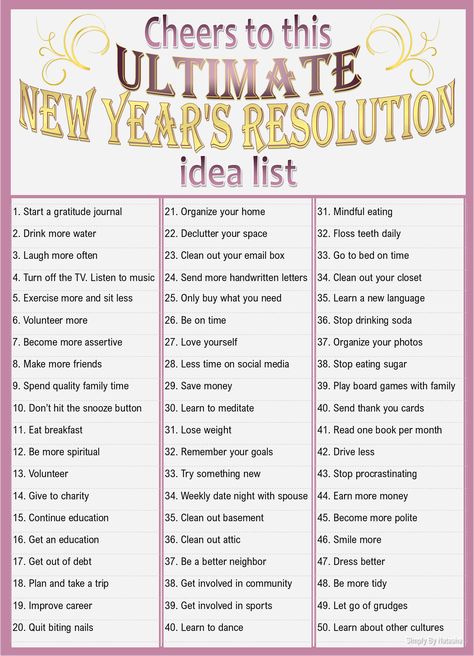 Origins of New Year's Resolutions & Ultimate Resolution Idea list http://www.natashacall.com/home/origins-of-new-years-resolutions-idea-list #newyearsresolutions #newyears #ultimatelistofnewyearsresolutions #newyearsresolutionsideas #newyears2019 #resolutions2019 #utahblogger #lifestyleblogger How To Make A New Years Resolution List, New Year's Resolution Ideas, Newyear Resolution Ideas, New Year’s Eve Resolution, New Years Resolution List 2023, New Year’s Resolutions, New Years Eve Resolutions, New Years Resolutions 2023, New Years At Home