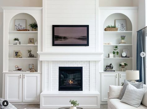 Cabinets Next To Fireplace, Modern Tv Wall Design Ideas, Diy Built In Cabinets, Decor Tv Wall, Tv Wall Design Luxury, Wall Decor Tv, Tv Wall Design Ideas, Tv Wall Ideas, Luxury Fireplace