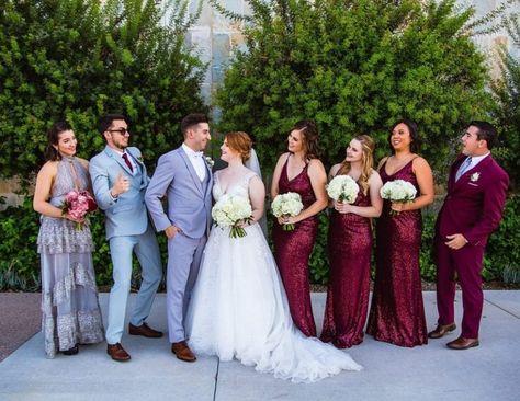 Mixed Gender Wedding Party Tips | weddingsonline Wedding Party Mixed Gender, Mixed Gender Bridal Party Attire, Mixed Gender Bridesmaids, Multi Gender Bridal Party, Mixed Gender Wedding Party Attire, Mixed Gender Grooms Party, Mix Gender Bridal Party, Mixed Bridal Party Gender, Mix Match Wedding Party