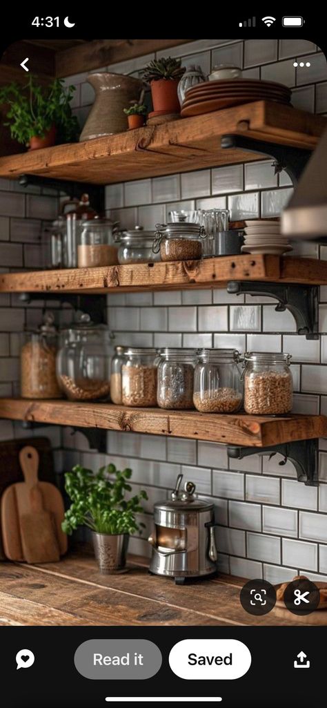 Shelves Above Stove, 1900 Kitchen, Floating Shelves Kitchen, Open Shelves, Kitchen Shelves, Open Shelving, Floating Shelves, Stove, New Homes