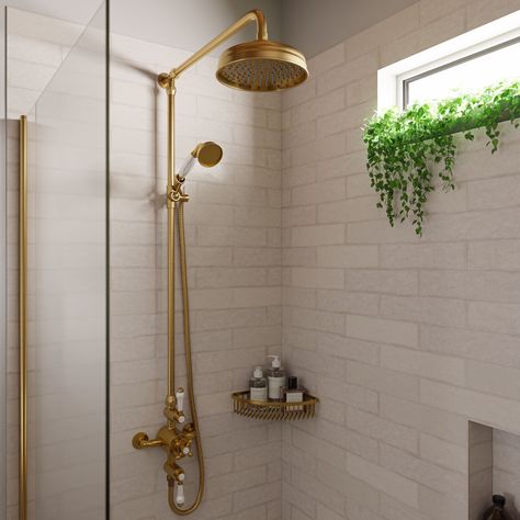 With its warm golden tones and timeless elegance, brass brings a sophisticated, stylish vibe that turns daily routines into spa-like moments. 🚿✨

#bathroom #design #homedecor #interiorstyling #modernbathroom #interiordesign #bathroomdecor  #bathroomideas #toilet #bathroomrenovation #bathroommakeover #relax #interior #bathroominspiration #trending #trend #furniture #moodboard #brass #gold Brushed Brass Shower, Furniture Moodboard, Brass Shower, Bathroom Trends, Daily Routines, Bathroom Supplies, Brass Gold, Bathroom Makeover, Brushed Brass