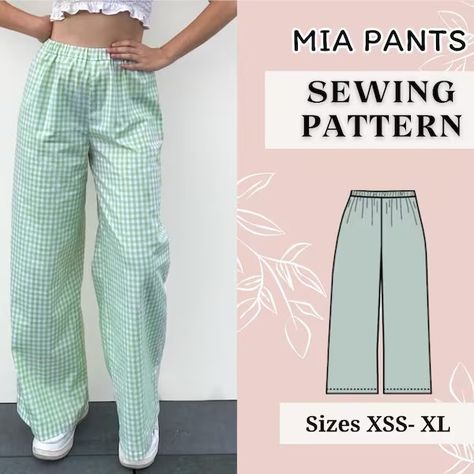 LuisaPatterns - Etsy Scandi Pants Pattern, Free Trendy Sewing Patterns, Sewing Projects Pants, Free Sewing Patterns Pants, How To Sew A Halter Top, Beginning Sewing Projects Easy, Useful Sewing Projects Ideas, Cotton Pants Pattern, Sewing Pattern Clothes