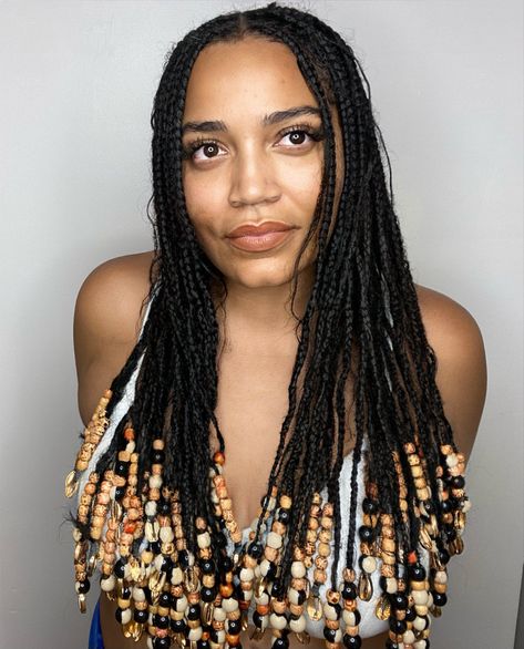 Beautiful Knotless Braids with Beads Boho Knotless Braids With Beads, Beautiful Knotless Braids, Knotless Braids With Beads, Boho Knotless Braids, Boho Knotless, Gel Toe Nails, Gel Toes, Braids With Beads, Pretty Braided Hairstyles