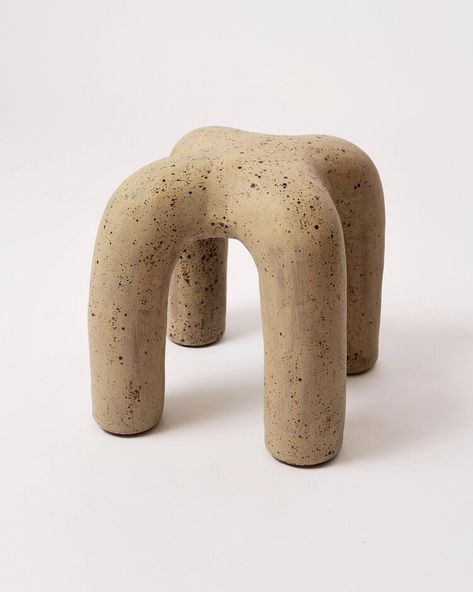 Ceramic Stitch Stool — ENY LEE PARKER Eny Lee Parker, Brass Bar Stools, Unique Stools, Ceramic Stool, Ceramic Furniture, Small Stool, Leather Stool, Modern Stools, Coffee And Cocktail Tables