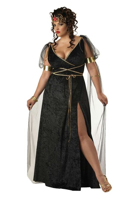 Medusa Fancy Dress, Costume Medusa, Greek Goddess Costume Halloween, Fantasia Plus Size, Plus Size Fancy Dresses, Velveteen Dress, Medusa Costume, Greek Costume, California Costumes