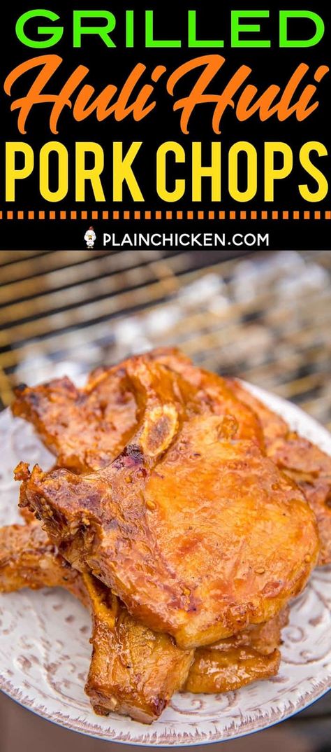 Grilled Pork Chops Marinade, Chicken Chops, Appetizer Wraps, Bone In Pork Chops, Huli Huli, Soy Sauce Garlic, Pork Chop Recipes Baked, Chop Recipes, Chicken Shrimp