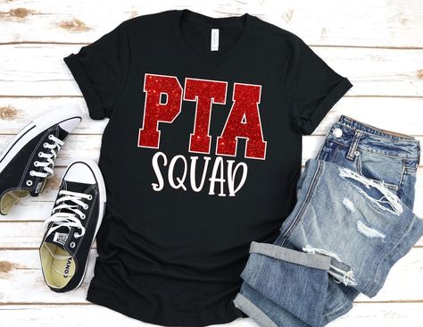 PTA Squad Shirt, PTO Squad Shirt, Parent Teacher Organization Association Shirt, Fun PTO Shirt, Cute pta shirt, pta crew, pto crew, school shirt Unisex Fit Bella Brand Shirts Glitter or Matte Finish Pta Tshirt Ideas, Pta Shirts Design, Pto Shirts Design, Pta Outfit, Pto Shirts, Childcare Facility, Pta Shirts, Pta Ideas, Pto Ideas