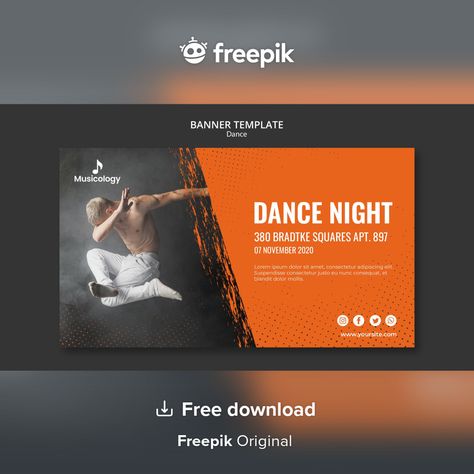 Dance party musicology banner template F... | Free Psd #Freepik #freepsd #banner #music #party #dance Party Dance, Music Party, Psd Icon, Dance Party, Banner Template, Free Psd, Vector Photo, Banner Design, Banners