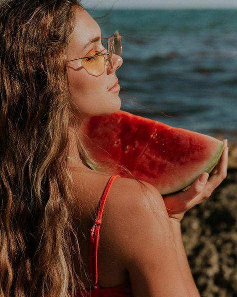 Guess what song was stuck in my head all summer? Watermelon Sugar 🍉 . . . . . . . . . . . . . #watermelonphotoshoot #watermelonsugar… | Instagram Watermelon Photo, Watermelon Sugar, Stuck In My Head, Summer Watermelon, Beach Poses, In My Head, Sarasota, Summer Vibes, Portrait Photography