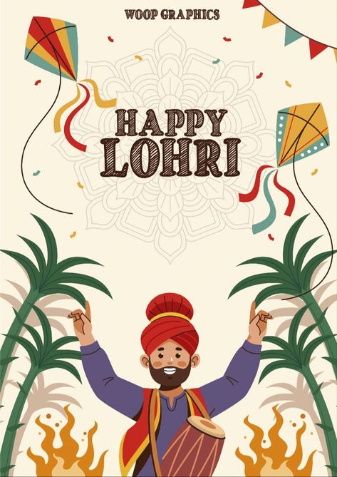 Graphic Lohri Post by Woop graphics Lohri Wish Post, Lohri Pictures Aesthetic, Lohri Instagram Post, Lohri Post, Lohri Wishes, Happy Lohri, Storytelling, Graphic Design, Festival