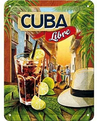 PRICES MAY VARY. Funny Bar Lemon Mojito Decor Cuba Libre Cocktail, Havana Nights Party, Vintage Cuba, Viva Cuba, Varadero Cuba, Cuban Art, Retro Tin Signs, Black Poster, Havana Nights