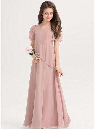 Bridesmaid Dresses Floor Length, Dusty Lavender, Junior Bridesmaid Dress, Dresses Chiffon, Kids Fashion Dress, Bridesmaid Dresses Online, Junior Bridesmaid Dresses, Junior Bridesmaid, Prom Dresses Lace