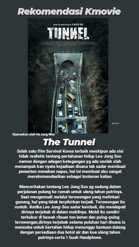 Ada yg sudah nonton ? #kmovie #film #tunnel Rekomen Film, Rekomendasi Film, Netflix Movie List, Haha Quotes, Netflix Recommendations, Review Film, Film Recommendations, Box Office Movie, Film Story