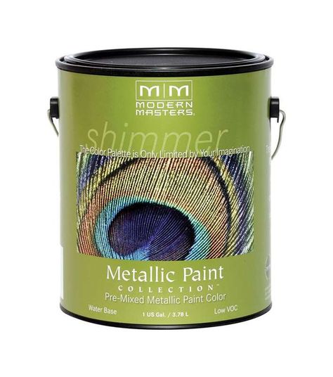 Modern Masters Shimmer Satin Silver Water-Based Metallic Paint 1 gal. - Ace Hardware Metallic Paint Colors, Silver Metallic Paint, Painted Front Doors, Silver Water, Faux Painting, Gold Water, Modern Masters, Model Paint, Container Size