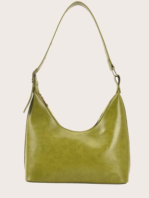 Green Fashionable   PU Leather Plain Baguette Bag    Women Bags Rose Minimalist, Kinds Of Hats, Profile On Instagram, Baguette Bag, Famous Brands, Square Bag, Green Leather, Bag Women, The Search