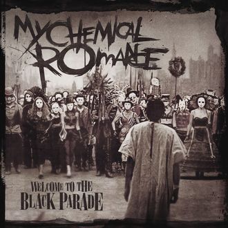 Mcr Album Covers, Black Parade Album, My Chemical Romance Albums, Get Scared Band, Mcr Albums, Frank Iero And The Patience, Welcome To The Black Parade, So Long And Goodnight, Youtuber Merch