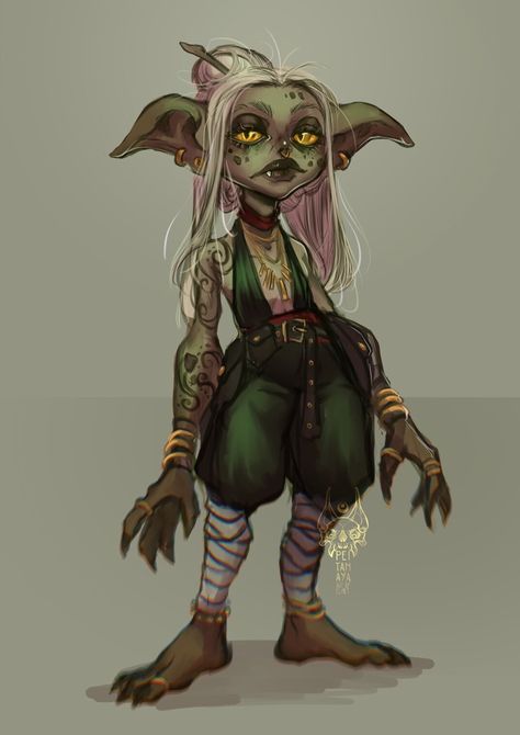 D&d Goblin, Goblin Female, Goblin Dnd, Mage Hand, Grave Cleric, Dnd Goblin, Dnd Warlock, Goblin Art, Dnd Races