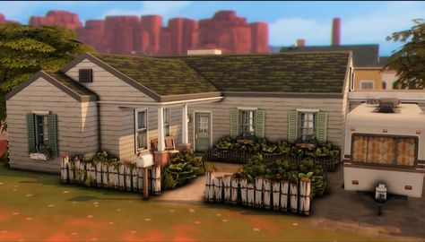 Sims 4 Fixer Upper House, Sims 4 Poor House Cc, Strangerville House, Strangerville House Sims 4, Sims 4 Poor House, Sims 4 Bungalow, Sims 4 Small Family Home, Low Income House, No Cc Sims