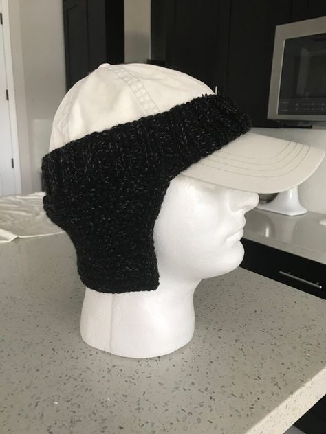 Ball Cap Ear Warmer Pattern Free, Crochet Ball Cap Ear Warmer Free Pattern, Scoodie Crochet, Crochet Shawl Tutorial, Charity Knitting, Crochet Pattern Beginner, How To Crochet For Beginners, Crochet Newborn Hat, Ear Band