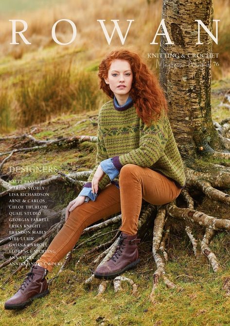 Rowan Magazine - Issue 76 (book) Knitting and Crochet - Wool Warehouse - Buy Yarn, Wool, Needles & Other Knitting Supplies Online! Crochet Hook Roll, Rowan Knitting, Arne And Carlos, Lisa Richardson, Stone Buildings, Rowan Yarn, Cobbled Streets, Womens Knitting Patterns, Tweed Yarn