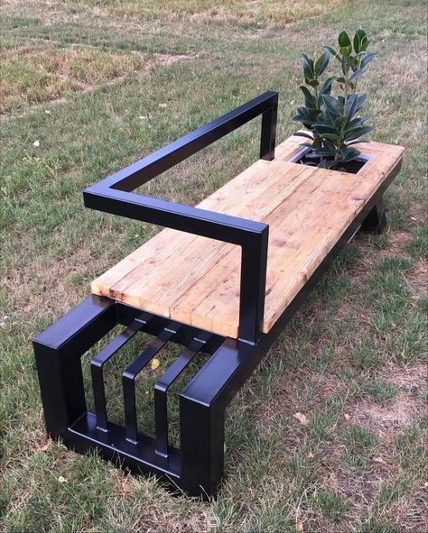 Kursi Outdoor, Steel Furniture Design, تصميم الطاولة, Welded Furniture, Desain Furnitur Modern, Industrial Design Furniture, Metal Furniture Design, Bench Designs, घर की सजावट