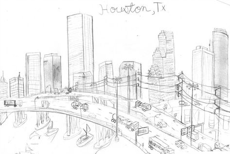 Skyline Drawing, Houston Skyline, City Drawing, Business Logo, Art Sketches, Houston, Male Sketch, Deviantart, Wallpapers