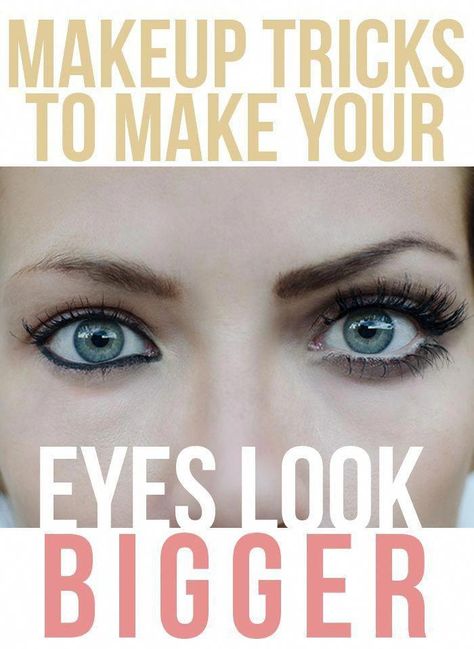 Make Small Eyes Look Bigger, Eyes Look Bigger, Small Eyes, Makeup Tips And Tricks, Eye Makeup Techniques, Magical Makeup, Makeup Tricks, Eye Makeup Tips, Gorgeous Eyes