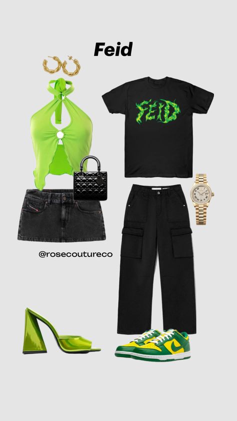 @rosecoutureco Ferxxo Outfits, Cute Couple Halloween Costumes, Brat Style, Shein Outfits, Couple Halloween, Couple Outfits, Couple Halloween Costumes, Girl Falling, Concert Outfit