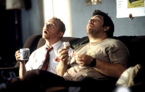 Shawn of the Dead Nick Frost, Shaun Of The Dead, Netflix Original Movies, British Movies, Simon Pegg, Comedy Duos, The Rocky Horror Picture Show, Zombie Movies, Sea Wallpaper