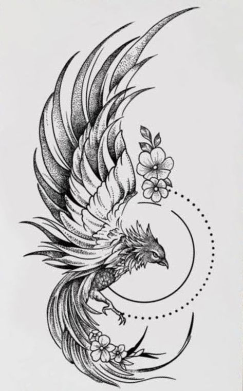 Phenix Tattoo For Women Back, Phoenix Tattoo Black And Grey, Phoenix Tattoo Feminine, Small Phoenix Tattoos, Phoenix Tattoo Design, Cross Wallpaper, Muster Tattoos, Arm Band Tattoo, Eagle Print