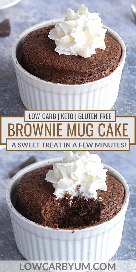 Chocolate Brownie Mug Cake, Dessert Micro Onde, Keto Mug Brownie, Low Carb Brownie, Brownie Mug Cake, Brownie Mug, Low Carb Mug Cakes, Mug Brownie, Keto Chocolate Mug Cake