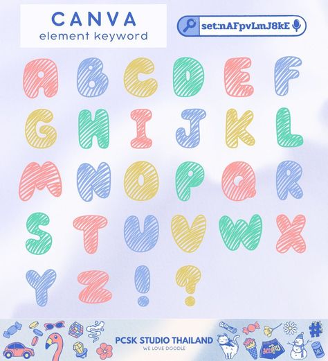 SVG crayon font hand-drawn element for use in web design, mobile apps, and other creative#doodlefonts #canvafonts #handdrawnfonts #creativefonts #fontdesign Canva Text Keyword, Canva Text Element, Cute Canva Elements Keyword, Canva Doodle Elements, Canva Alphabet Element Keyword, Crayon Font, Canva Elements Letters, Canva Alphabet, Canva Keywords Elements