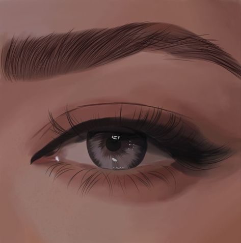 Drawing Ideas Ipad, Eye Digital Drawing, Digital Art Eyes, Eye Digital Art, Eyes Digital Art, Aesthetic Eye, 얼굴 드로잉, Female Eyes, Digital Portrait Art