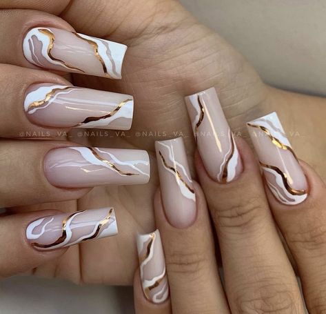 Brown Acrylic Nails, Gold Acrylic Nails, Purple Acrylic Nails, Acrylic Toe Nails, Brown Acrylic, Fancy Nails Designs, Girly Acrylic Nails, French Tip Acrylic Nails, Glow Nails