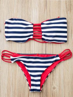 Bikinis For Women | Sexy Bikinis Online | ZAFUL - Page 7 Strappy Swimwear, Bandeau Swimwear, Bandeau Swimsuit, Trendy Swimwear, Cute Swimsuits, Print Swimsuit, Trendy Clothes For Women, Women Swimsuits, No. 2