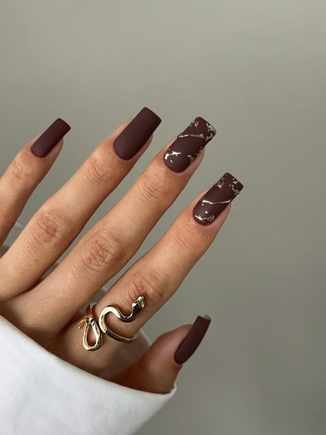 Burgundy Nails With Silver, Nails With Silver, Bright Nail Art, Punk Nails, Grunge Nails, Simple Gel Nails, Burgundy Nails, Soft Nails, Nails Only