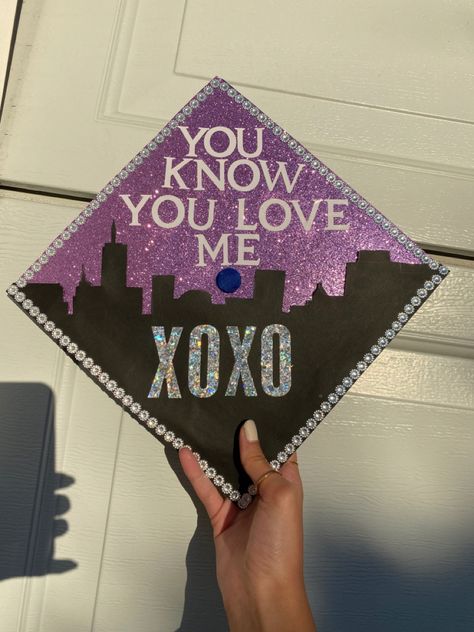 Blair Waldorf Graduation Cap, Nyc Graduation Cap, Nyc Grad Cap, The Weeknd Grad Cap, Gossip Girl Graduation Cap, New Girl Graduation Cap, Nyu Grad Cap, Gossip Girl Gift Ideas, Gossip Girl Graduation