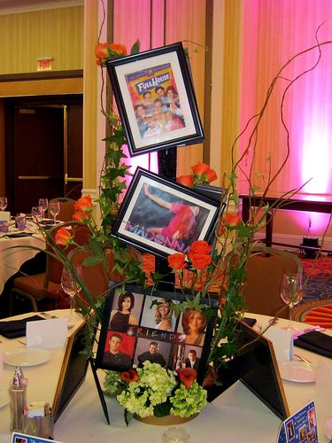 90s Theme Centerpiece | Flickr - Photo Sharing! Decade Dance, 90's Prom, 90s Theme Party Decorations, Golf Pics, 90s Hip Hop Party, 90s Party Ideas, Entertainment Decor, 90s Wedding, Decades Party