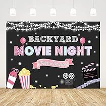 Movie Night Backdrop, Drive Movie, Photo Shoot Props, Girls Night Movies, Movie Night Birthday Party, Unique Party Themes, Backyard Movie Nights, Backyard Movie, Movie Night Party