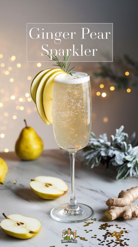 "Discover the delightful Ginger Pear Sparkler Mocktail Recipe—a perfect blend of refreshing fruit drinks for the fall season! This easy mocktail recipe combines the warm spice of ginger with the sweetness of pear, creating a tantalizing non-alcoholic drink that's ideal for any gathering. Explore more sparkling mocktail recipes and elevate your autumn festivities with this invigorating Ginger Pear Mocktail. Perfect for those seeking delicious and refreshing fall mocktail ideas!" Pear Mocktail, Refreshing Fruit Drinks, Mocktail Ideas, Ginger Pear, Easy Mocktail Recipes, Pregnancy Milestones, Mocktail Recipes, Mocktail Recipe, Fruit Drinks