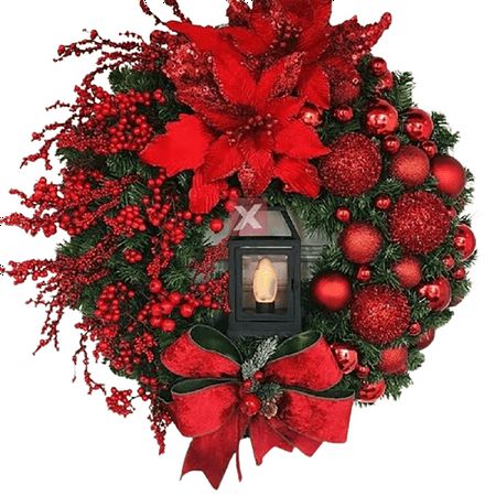 Color: Red, Gold Material: Plastic Style: Modern and minimalist Dimensions: 35cm, 40cm, 45cm Category: Christmas wreath Applicable: Christmas Size: 45 cm. Wreaths For Front Door Christmas, Garland Window, Christmas Wreath Designs, Front Door Christmas Wreath, Outdoor Garland, Decorative Garland, Christmas Wreath Decor, Red Gold Christmas, Fall Floral Decor