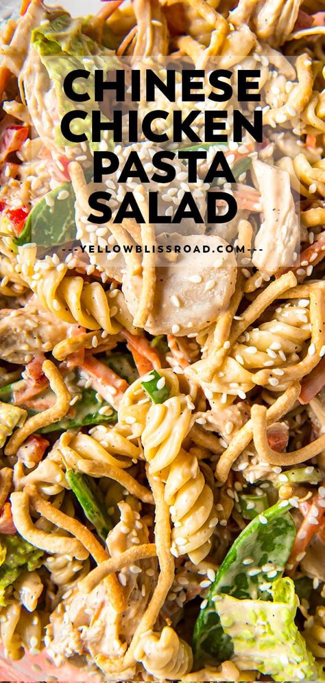 Asian Chicken Pasta Salad, Cold Chicken Pasta Salad, Asian Pasta Salads, Asian Pasta, Chicken Caesar Pasta, Best Salads, Caesar Pasta Salad, Caesar Pasta, Chicken Caesar Pasta Salad