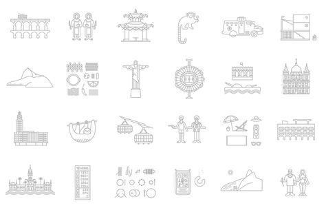 mini Rio: 100 miniatures of Rio de Janeiro on Behance Creative Industries, Mini Tattoos, Cultural Heritage, Creative Work, Rio De Janeiro, Icon Design, The City, Miniatures, Illustrations