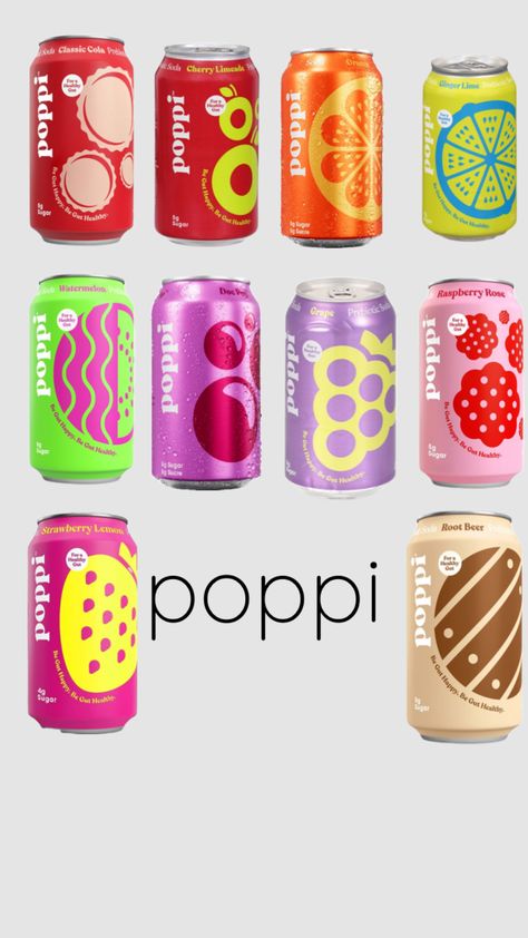 i love poppy Poppi Soda, Pink Mini Fridge, Fun Drink Recipe, Drink Fridge, Healthy Soda, Soda Recipe, Strawberry Lemon, Fizzy Drink, Mini Fridge